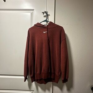 Nike Oversized Burgundy Hoodie